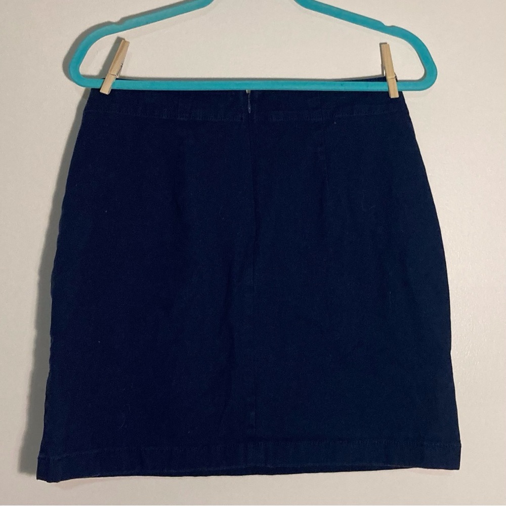 LOFT Navy Blue Nautical Mini Skirt‎ | Size 10 P | Sailing Outfit | Summer BBQ - Picture 2 of 9